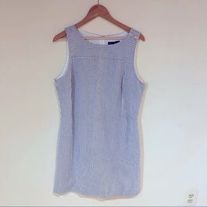 Banana Republic Blue White Stripes Mini Dress Size 14